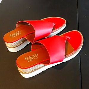 franco sarto leather sandals new 9 and 1/2